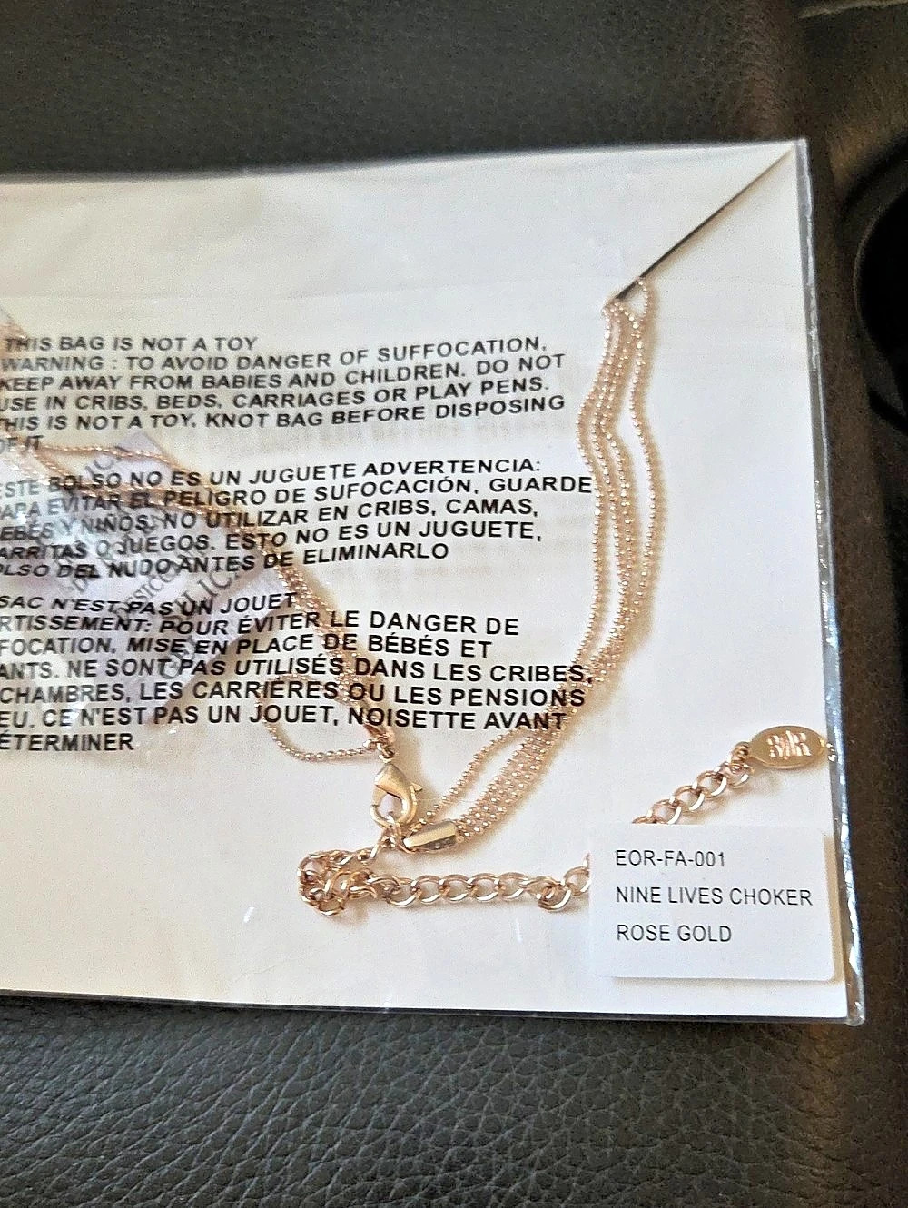 Other Reasons Nine Lives Choker in Pink NWT